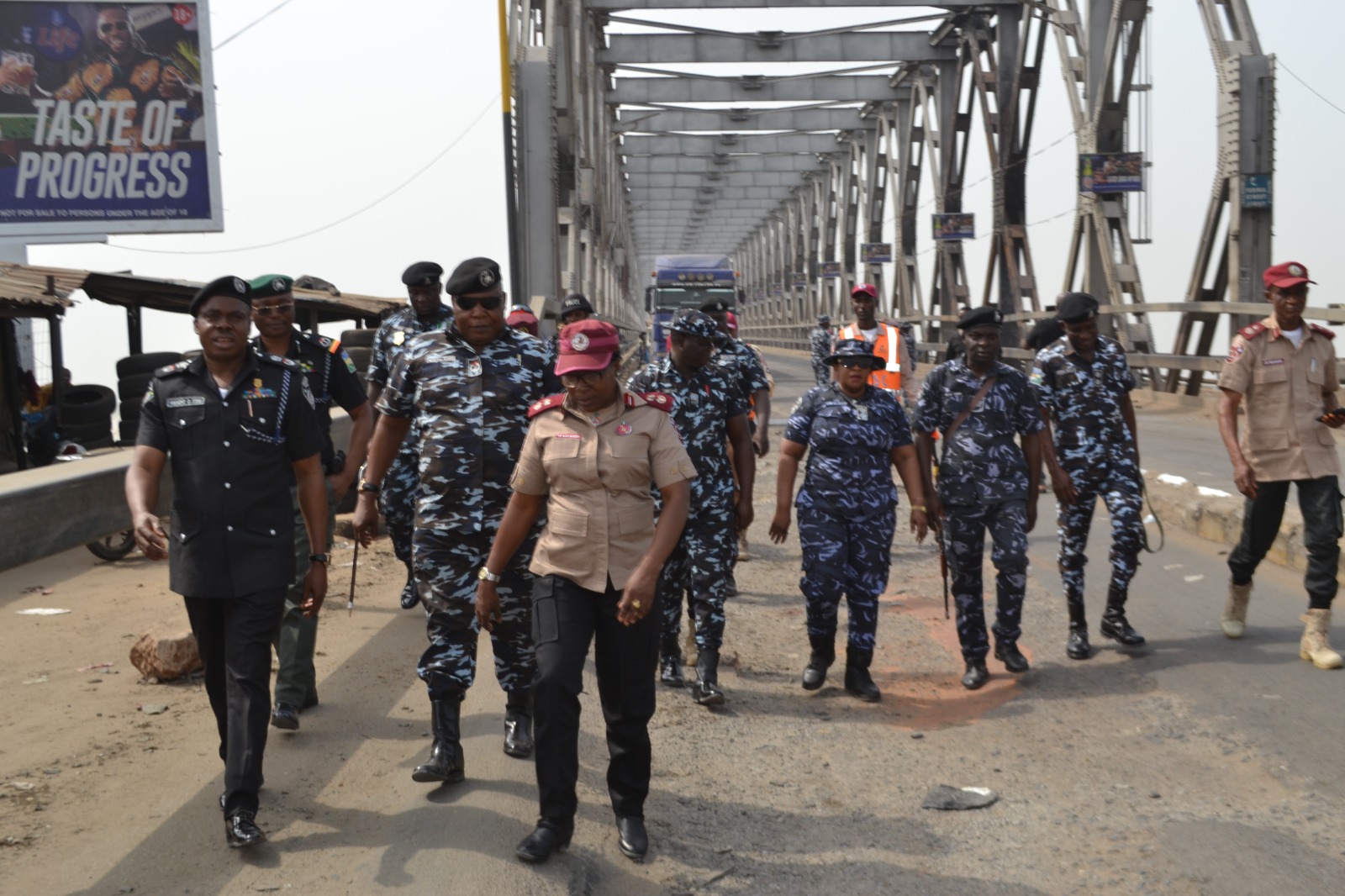 FRSC collaboration with Nigeria Police force for ease of traffic on Asaba/Onitsha link bridge 