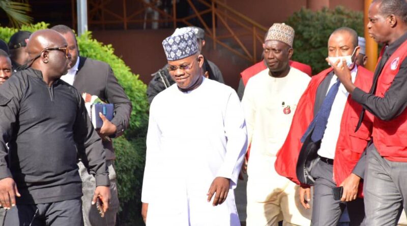 Yahaya Bello controls supporters as judge frowns at court room crowd