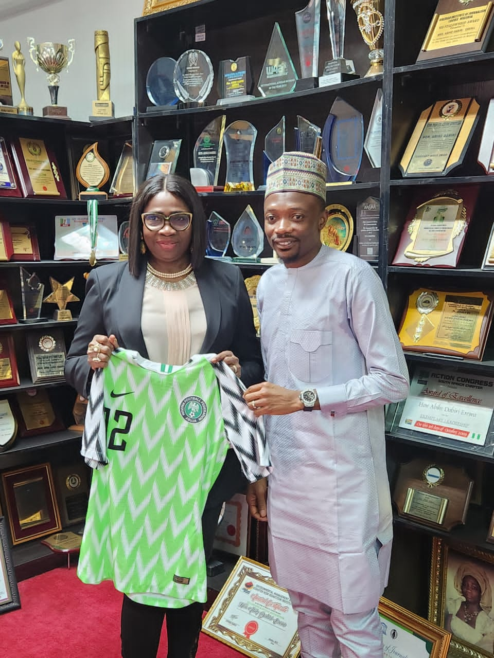 Dabiri-Erewa hails Ahmed Musa for being a great mentor, philanthropist