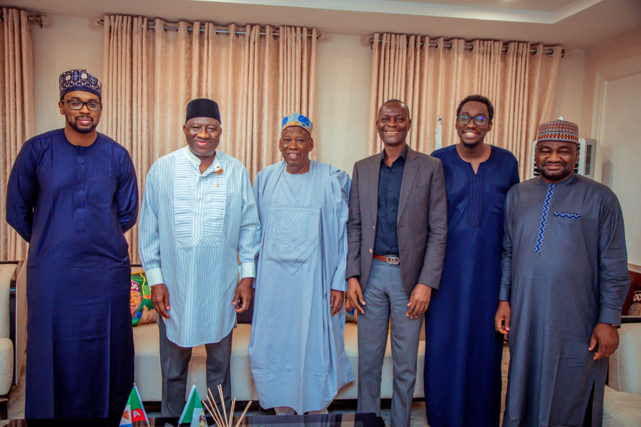 Ex-President Jonathan Visits APC National Chairman, Ganduje In Abuja