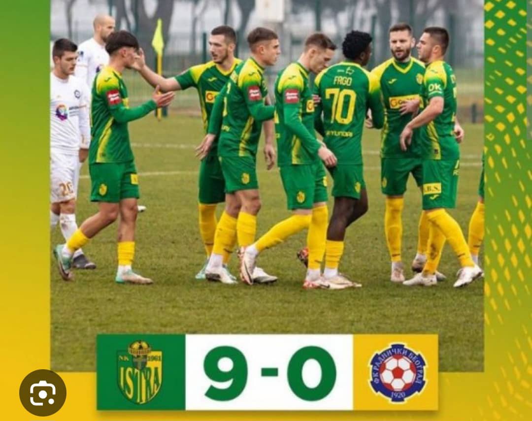  Lawal brace helps Istra to a 9-0 massacre of Radnički NB