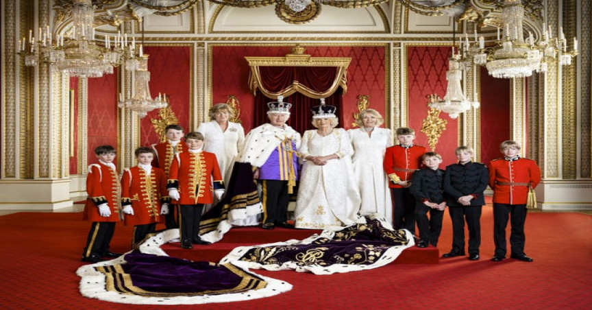 King Charles marks coronation with photograph of himself with heirs