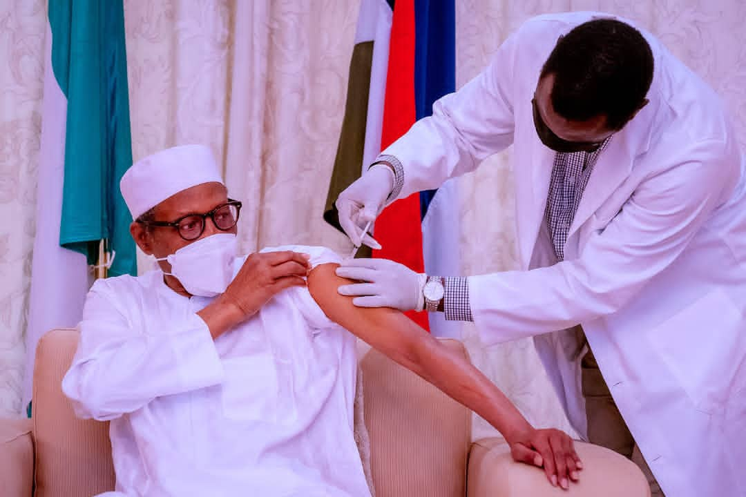 Buhari receives second dose of COVID-19 vaccine