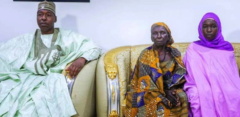 Zulum receives surrendered Chibok schoolgirl, reunites her with family