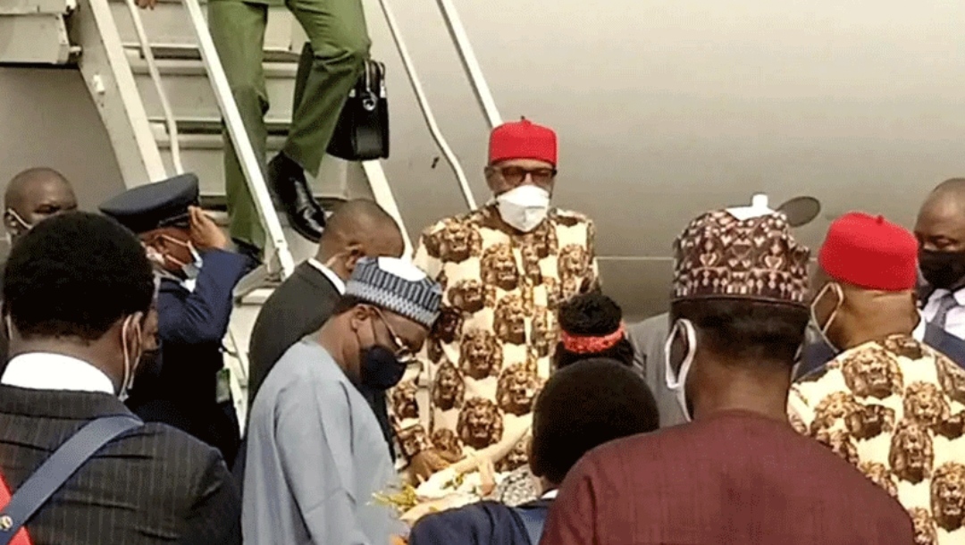 Buhari arrives Owerri, inaugurates projects, holds meeting with S/East stakeholders