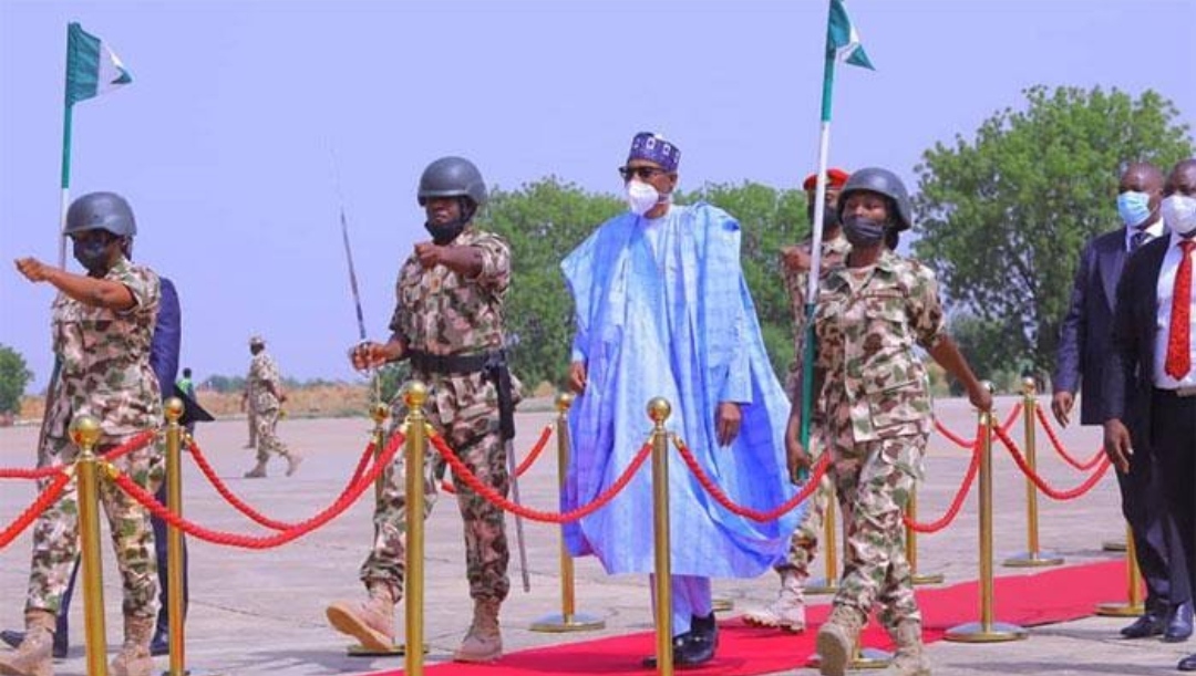 Buhari arrives Maiduguri, commissions projects