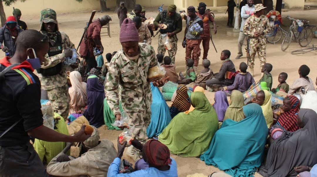 PHOTOS: Over 100 ISWAP fighters surrender to troops