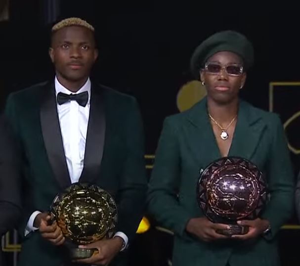 CAF Africa Player of the year: Osimhen beats Salah, Hakimi to win award  .......Oshoala wins record sixth awards   