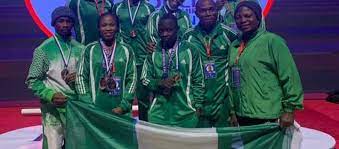 Nigerian Weightlifters return home with nine medals