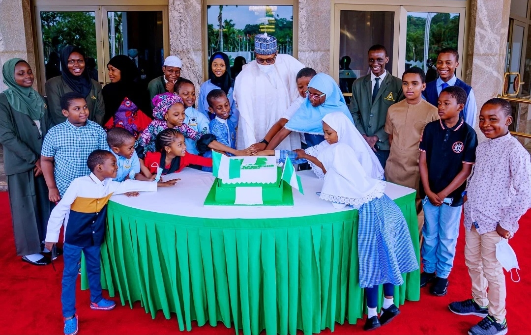 PHOTOS: Buhari celebrates Children's Day at Aso Rock